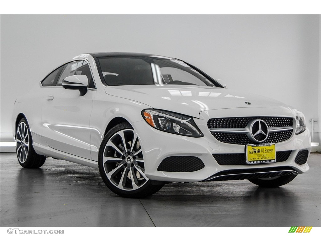 Polar White 2018 Mercedes-Benz C 300 Coupe Exterior Photo #123661894