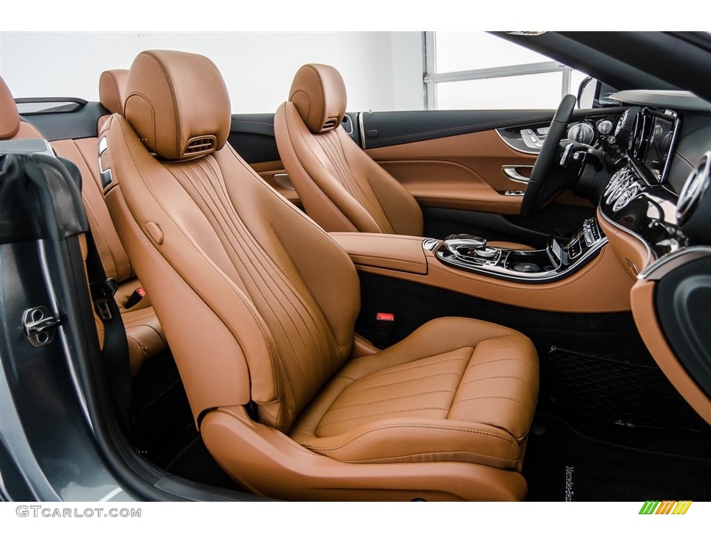 Saddle Brown/Black Interior 2018 Mercedes-Benz E 400 Convertible Photo #123663606