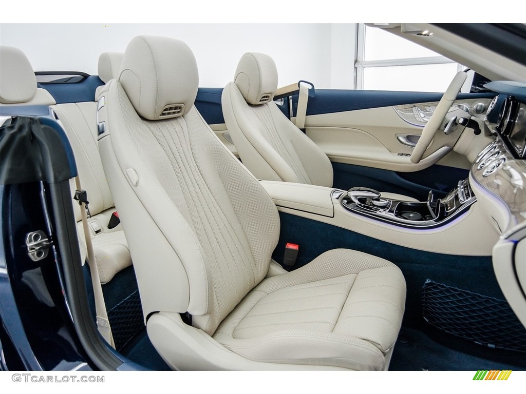 Macchiato Beige/Yacht Blue Interior 2018 Mercedes-Benz E 400 Convertible Photo #123663850