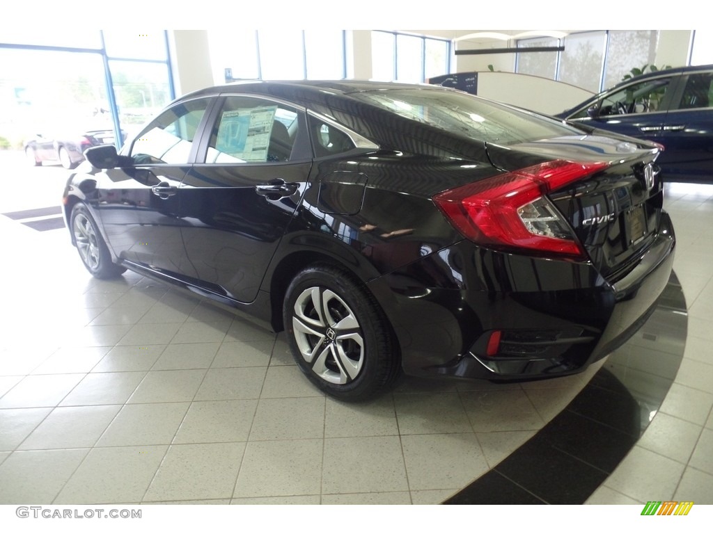 2018 Civic LX Hatchback - Crystal Black Pearl / Black photo #2