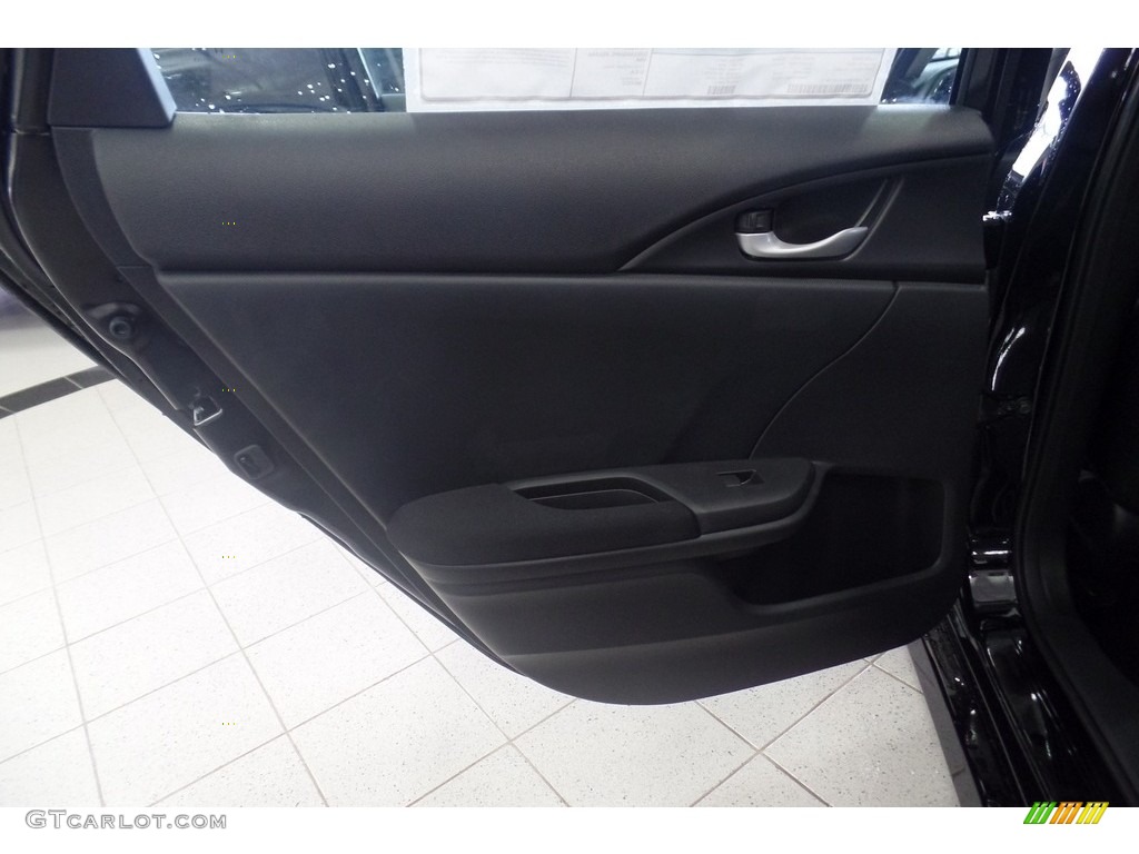 2018 Civic LX Hatchback - Crystal Black Pearl / Black photo #9