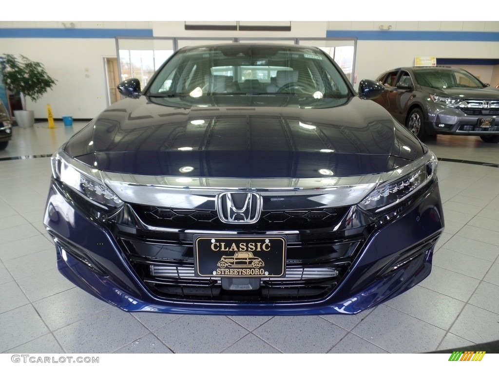 2018 Accord Touring Sedan - Obsidian Blue Pearl / Gray photo #2