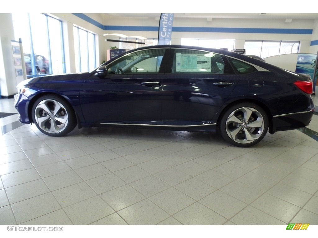 2018 Accord Touring Sedan - Obsidian Blue Pearl / Gray photo #8