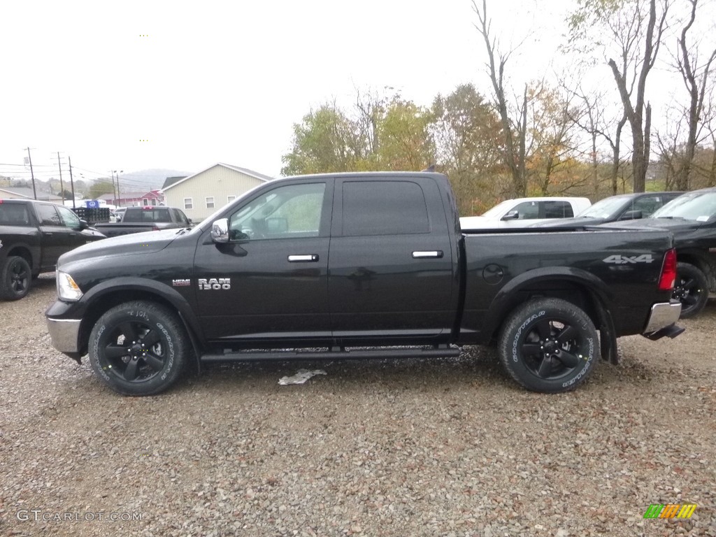2018 1500 Big Horn Crew Cab 4x4 - Brilliant Black Crystal Pearl / Black/Diesel Gray photo #2