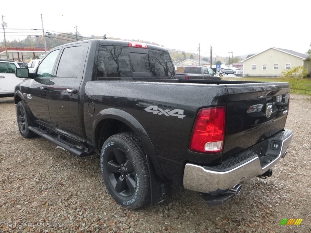 2018 1500 Big Horn Crew Cab 4x4 - Brilliant Black Crystal Pearl / Black/Diesel Gray photo #3