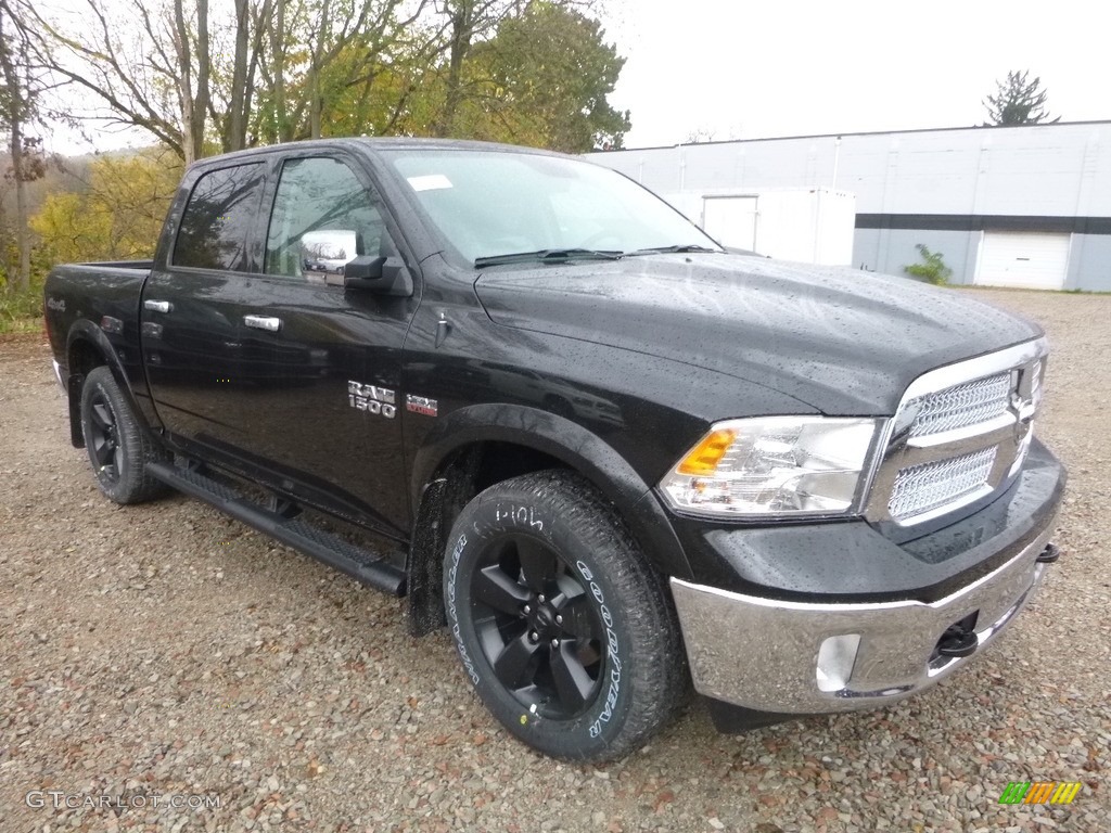 2018 1500 Big Horn Crew Cab 4x4 - Brilliant Black Crystal Pearl / Black/Diesel Gray photo #7