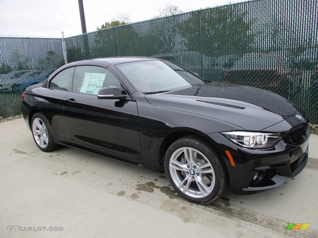 2018 4 Series 440i xDrive Convertible - Black Sapphire Metallic / Cognac photo #1