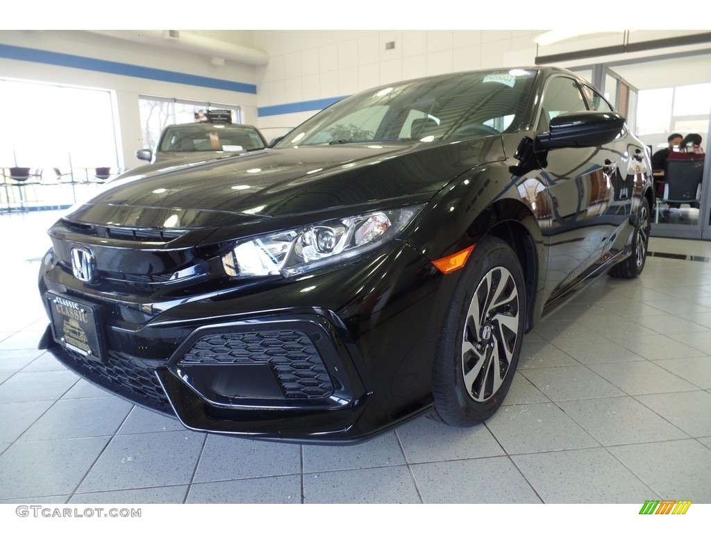 2018 Crystal Black Pearl Honda Civic LX Hatchback 123667021 Photo 6