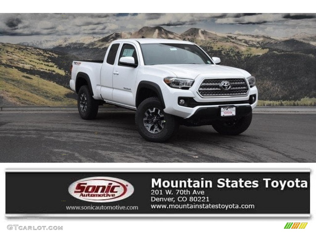 2017 Tacoma TRD Off Road Access Cab 4x4 - Super White / TRD Graphite photo #1