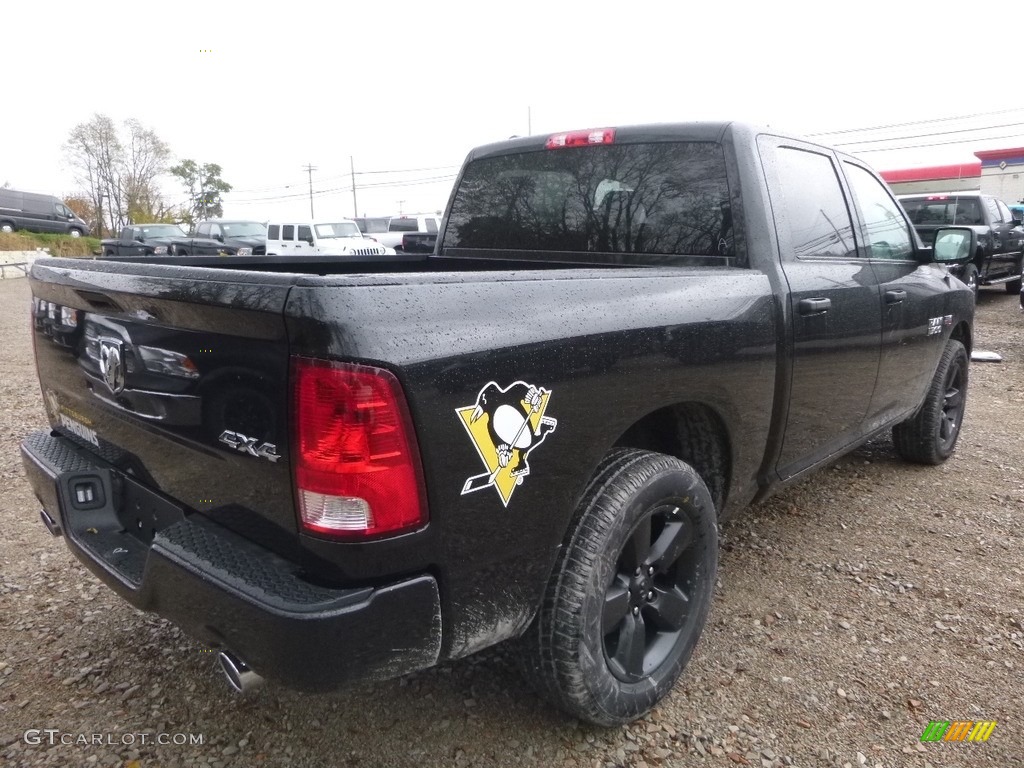 2018 1500 Express Crew Cab 4x4 - Brilliant Black Crystal Pearl / Black/Diesel Gray photo #5