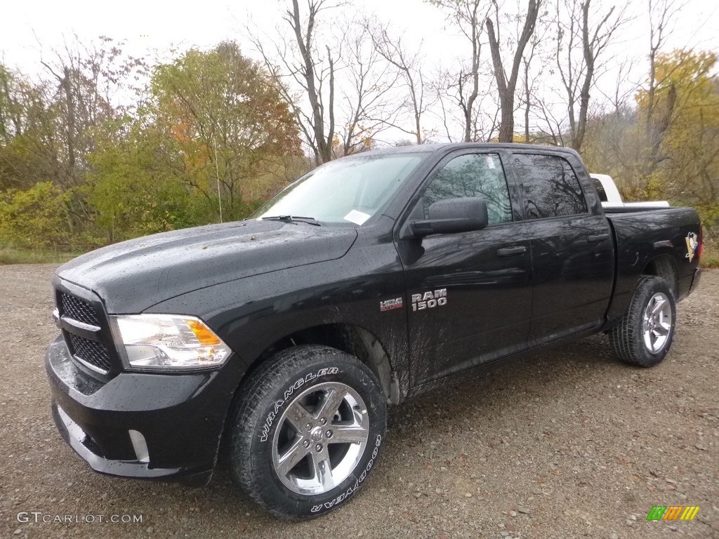 2018 1500 Express Crew Cab 4x4 - Brilliant Black Crystal Pearl / Black/Diesel Gray photo #1