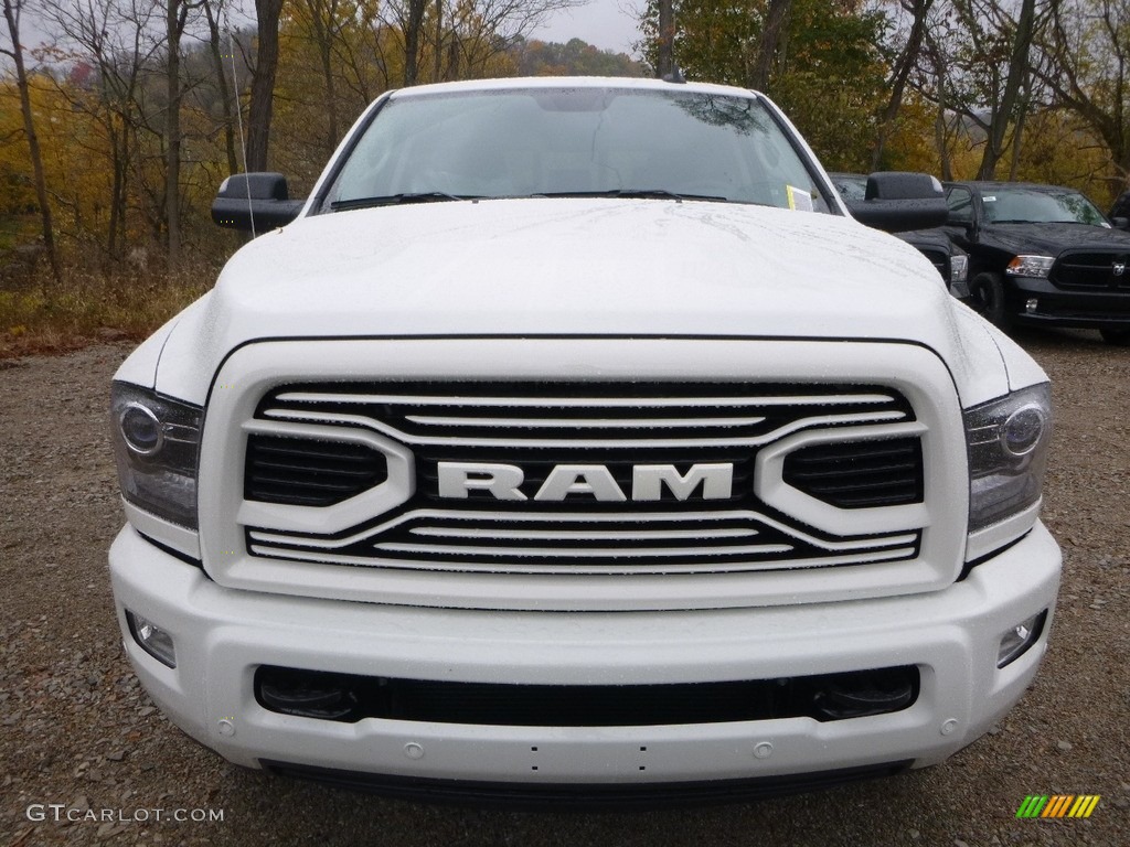 2018 3500 Laramie Mega Cab 4x4 - Pearl White / Black photo #8