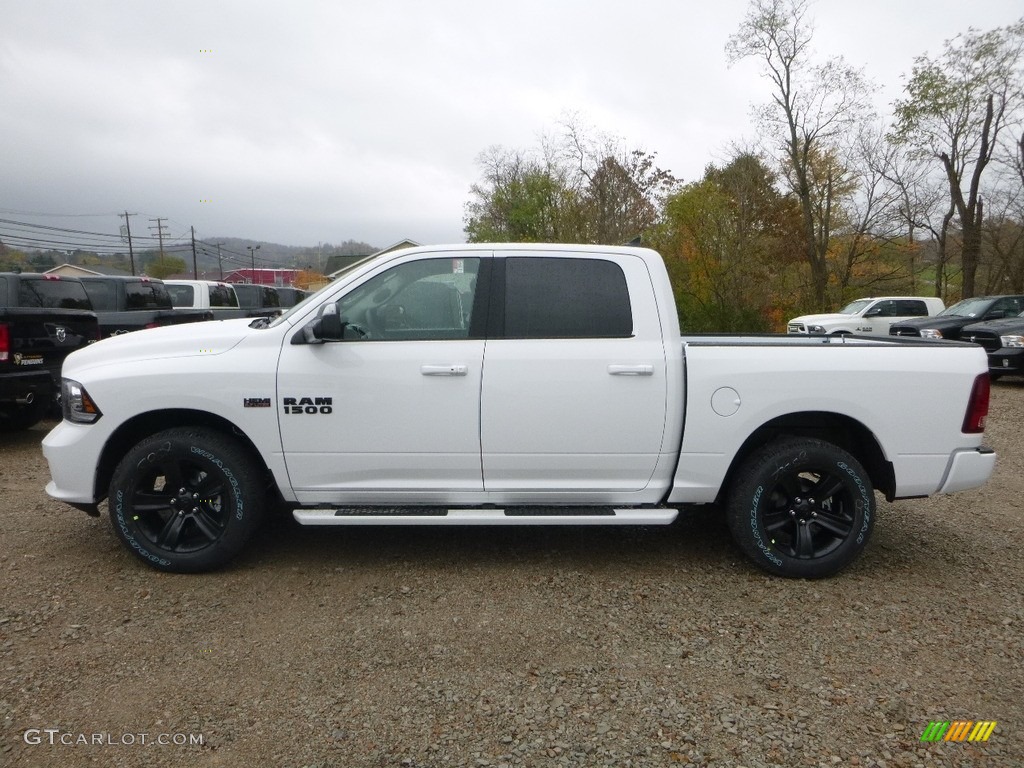 2018 1500 Night Crew Cab 4x4 - Bright White / Black photo #2