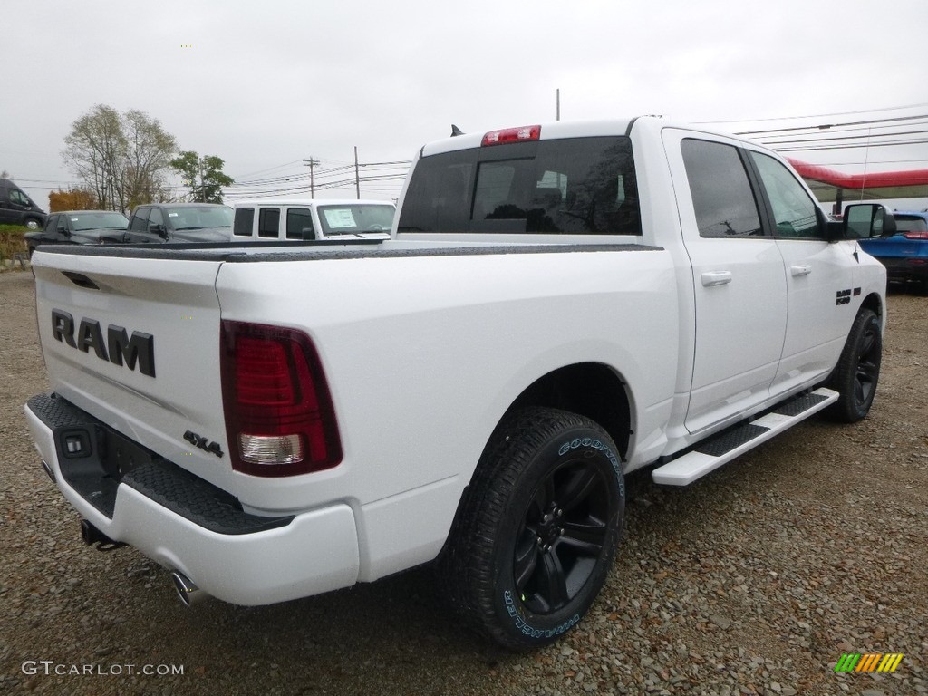 2018 1500 Night Crew Cab 4x4 - Bright White / Black photo #5