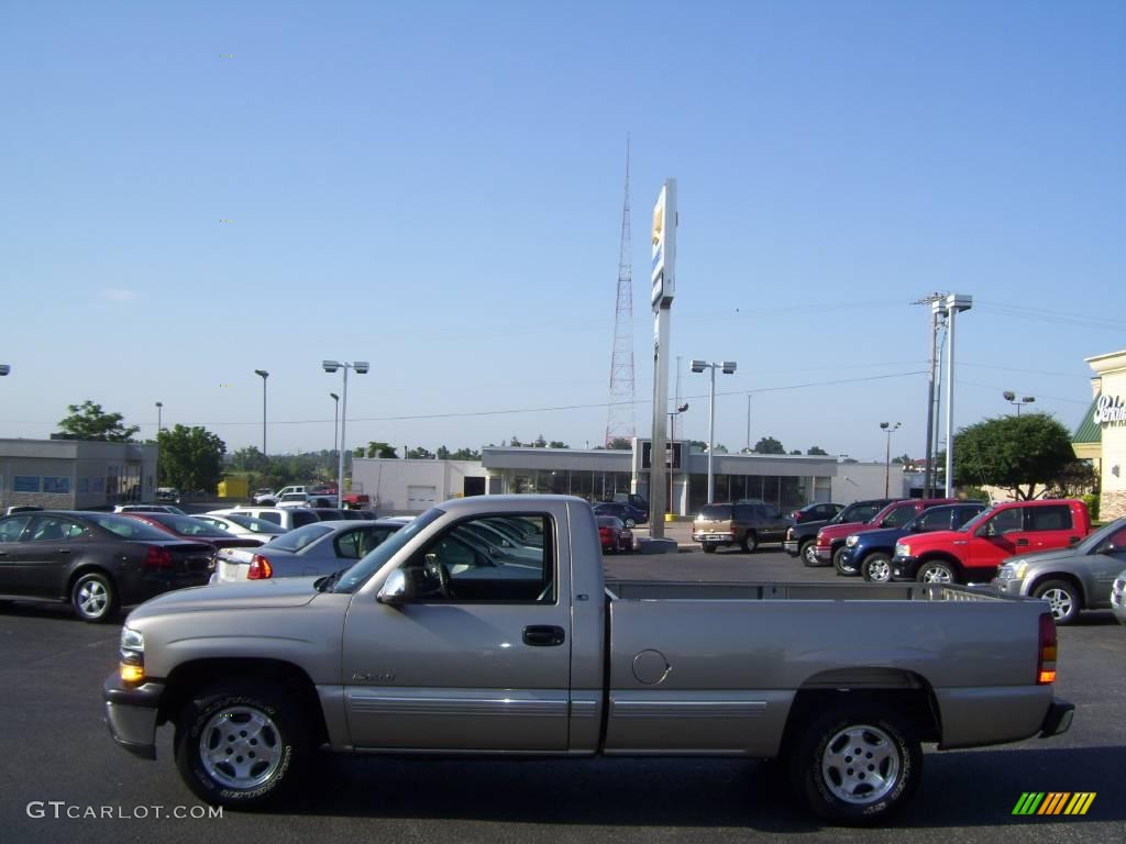 2002 Silverado 1500 LS Regular Cab - Light Pewter Metallic / Graphite Gray photo #2