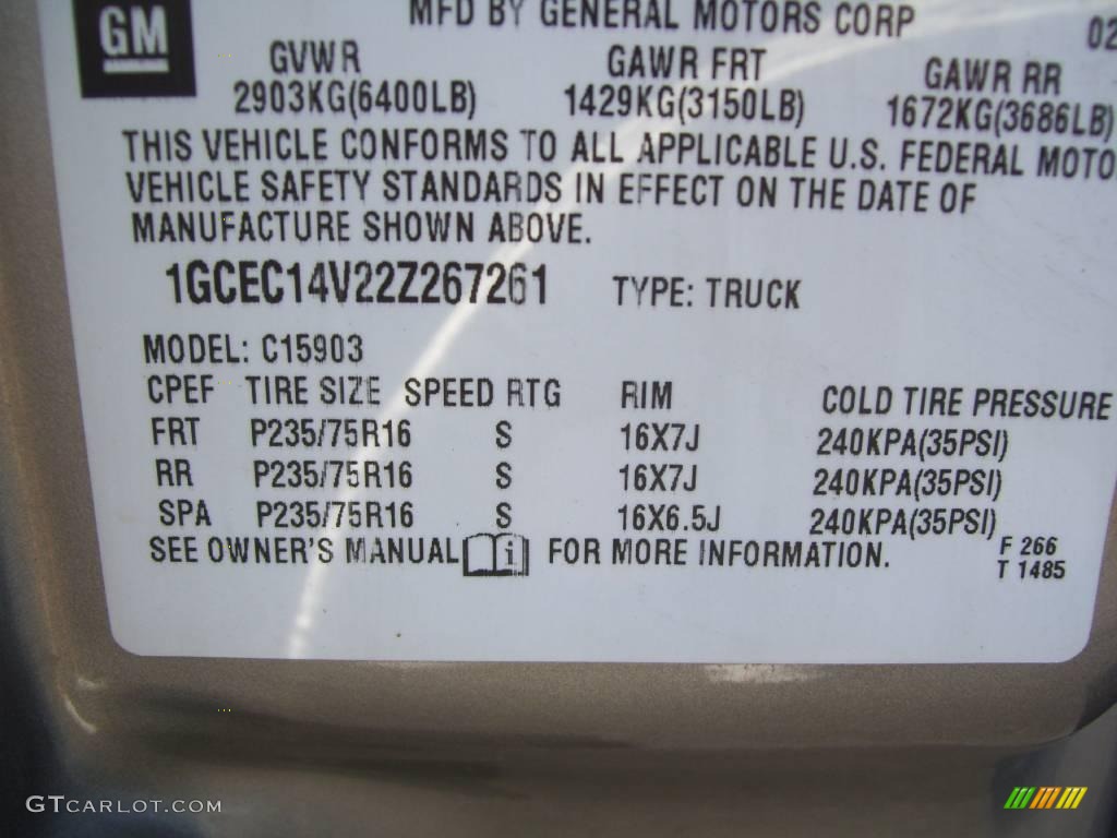 2002 Silverado 1500 LS Regular Cab - Light Pewter Metallic / Graphite Gray photo #13