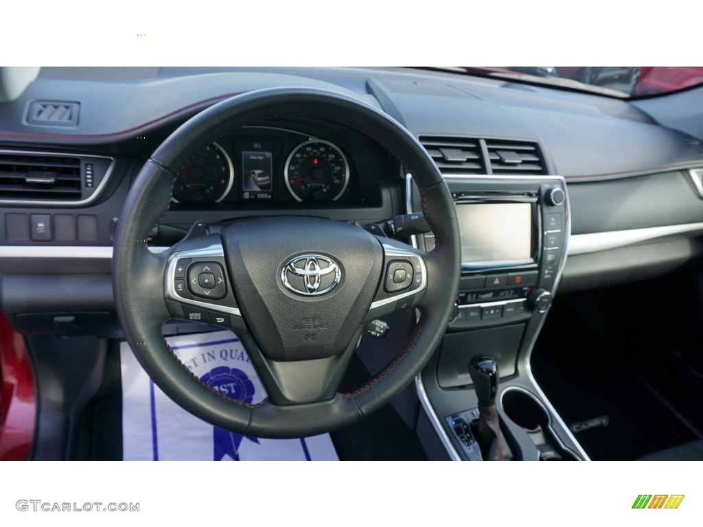2015 Camry XSE - Ruby Flare Pearl / Black photo #10