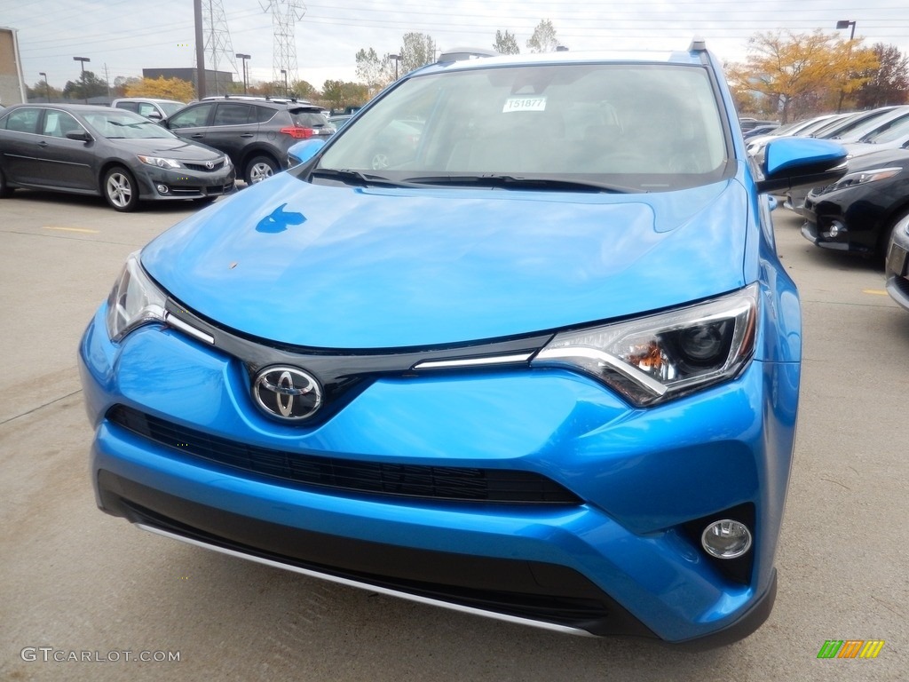 2018 RAV4 XLE AWD - Electric Storm Blue / Ash photo #1