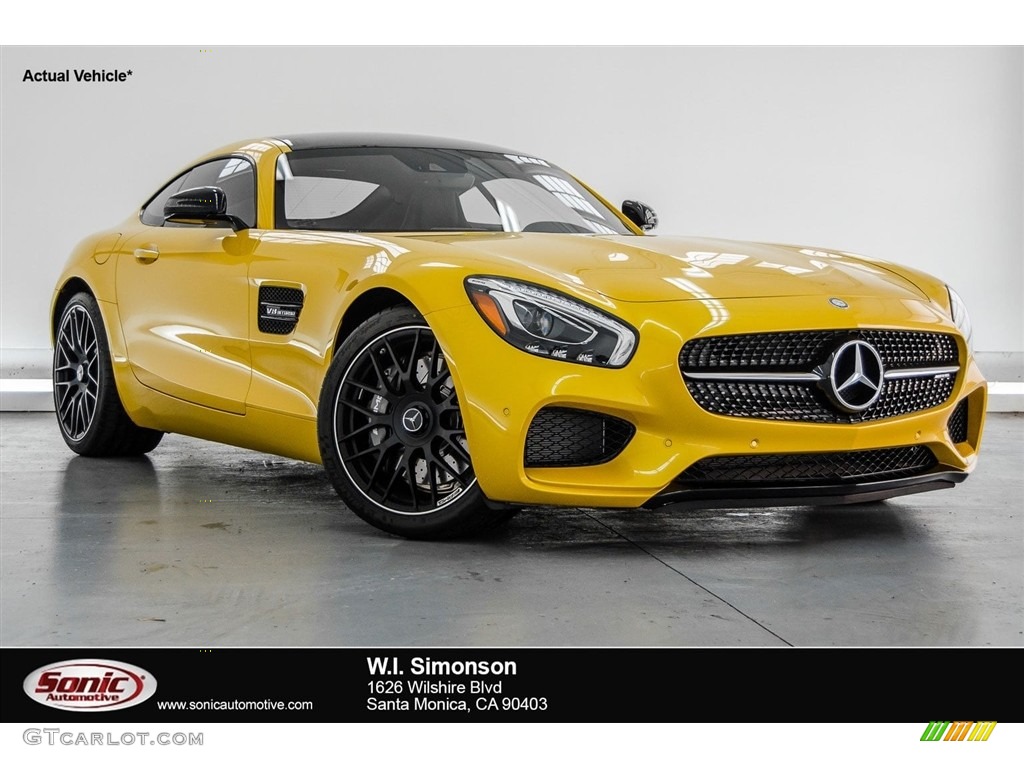 2017 AMG GT Coupe - AMG Solarbeam Yellow Metallic / Black Exclusive/DINAMICA w/Yellow Accent Stitching photo #1