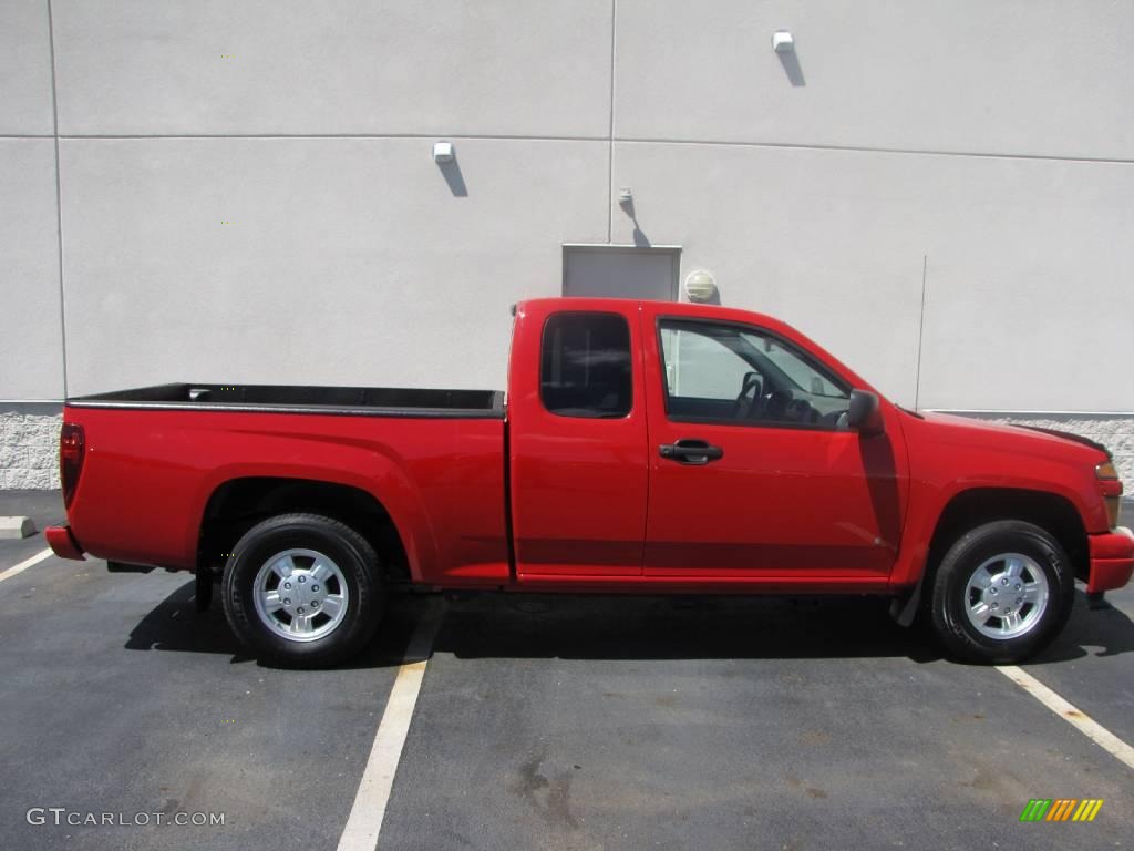 2007 Colorado LS Extended Cab - Victory Red / Medium Pewter photo #8