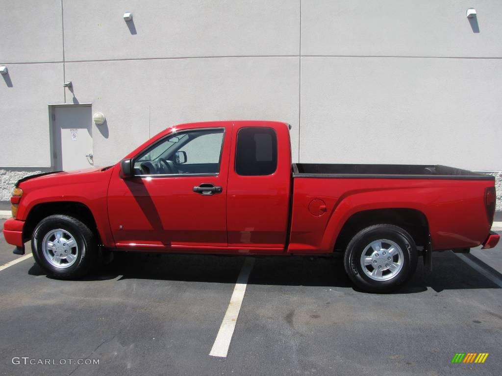 2007 Colorado LS Extended Cab - Victory Red / Medium Pewter photo #10