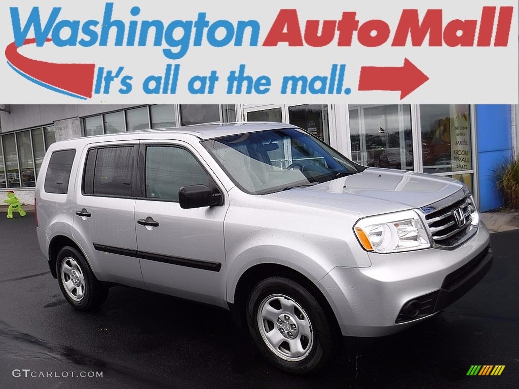 2012 Pilot LX 4WD - Alabaster Silver Metallic / Gray photo #1