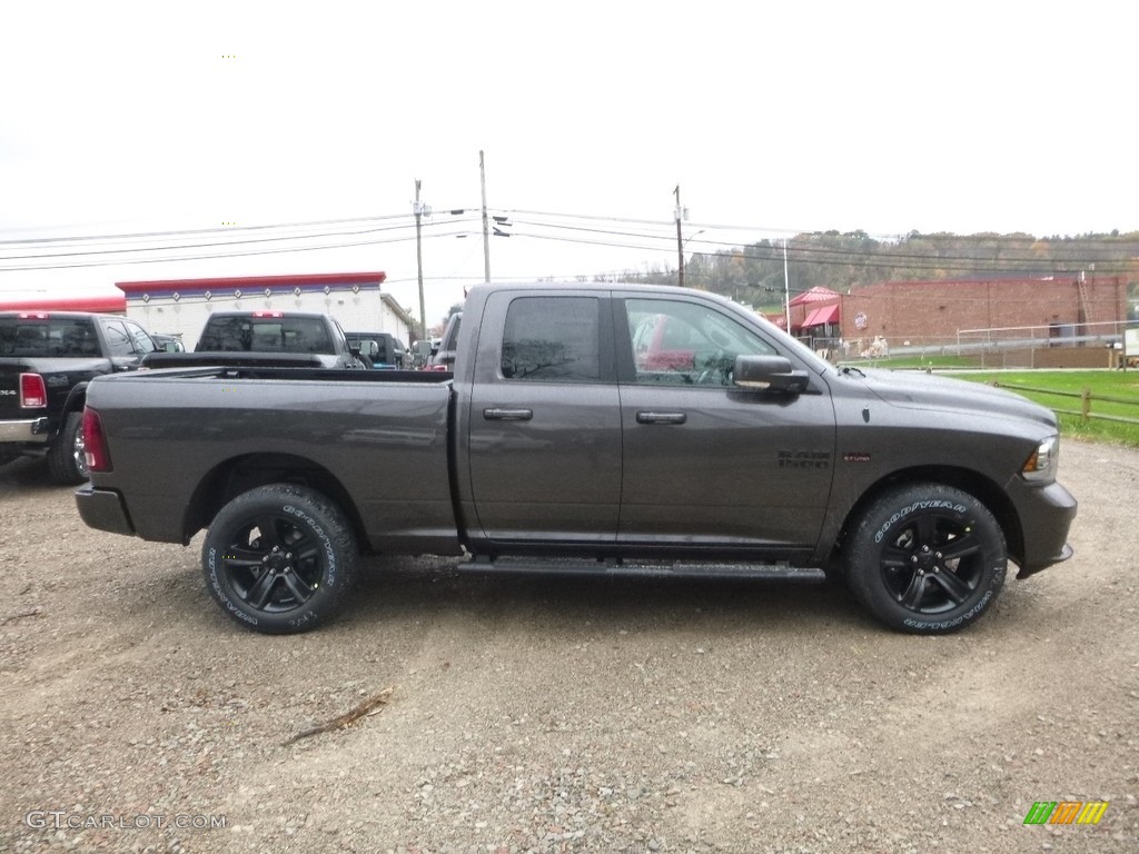 2018 1500 Sport Quad Cab 4x4 - Granite Crystal Metallic / Black photo #6
