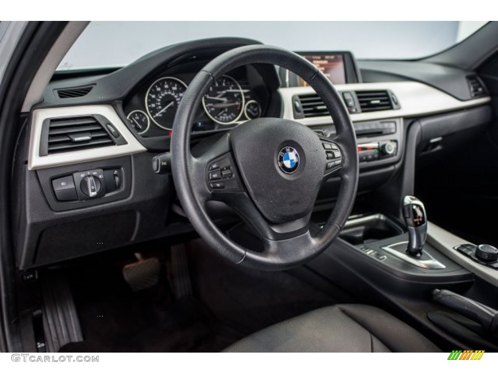 2014 3 Series 320i Sedan - Glacier Silver Metallic / Black photo #15