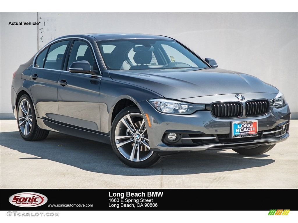 2017 3 Series 330i Sedan - Mineral Grey Metallic / Black photo #1