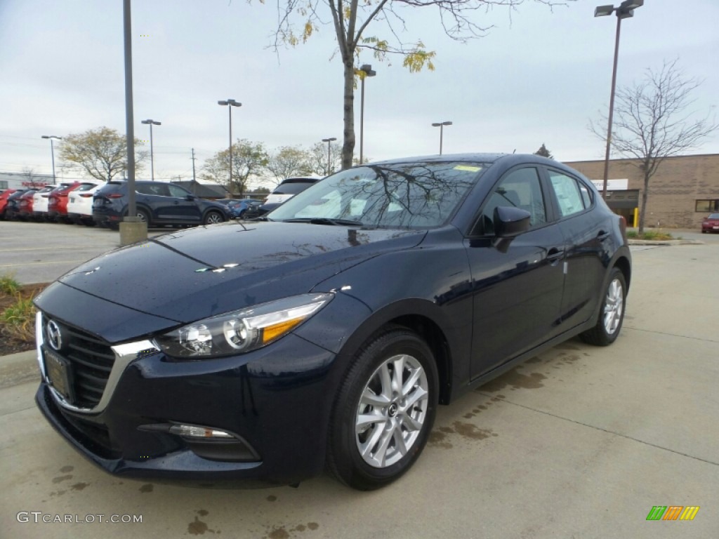 2018 MAZDA3 Sport 5 Door - Deep Crystal Blue Mica / Black photo #1