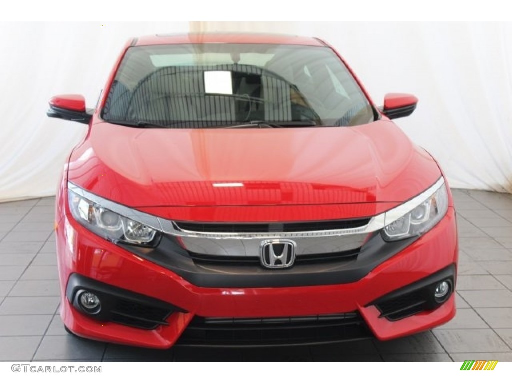 2018 Civic EX-L Coupe - San Marino Red / Black/Ivory photo #4