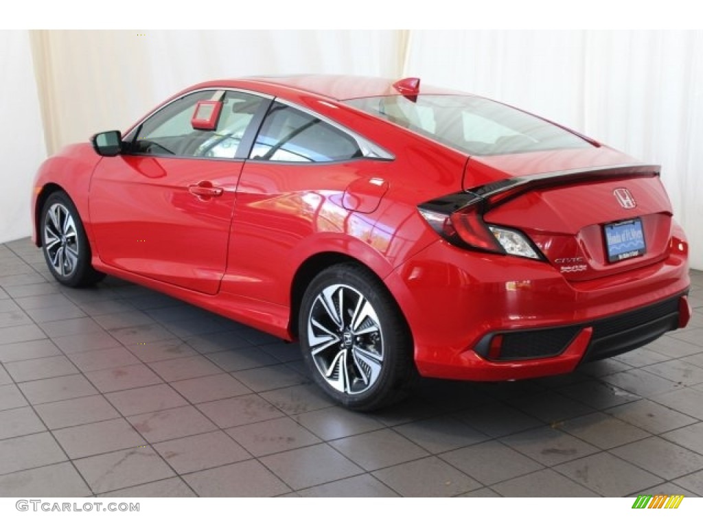 2018 Civic EX-L Coupe - San Marino Red / Black/Ivory photo #6