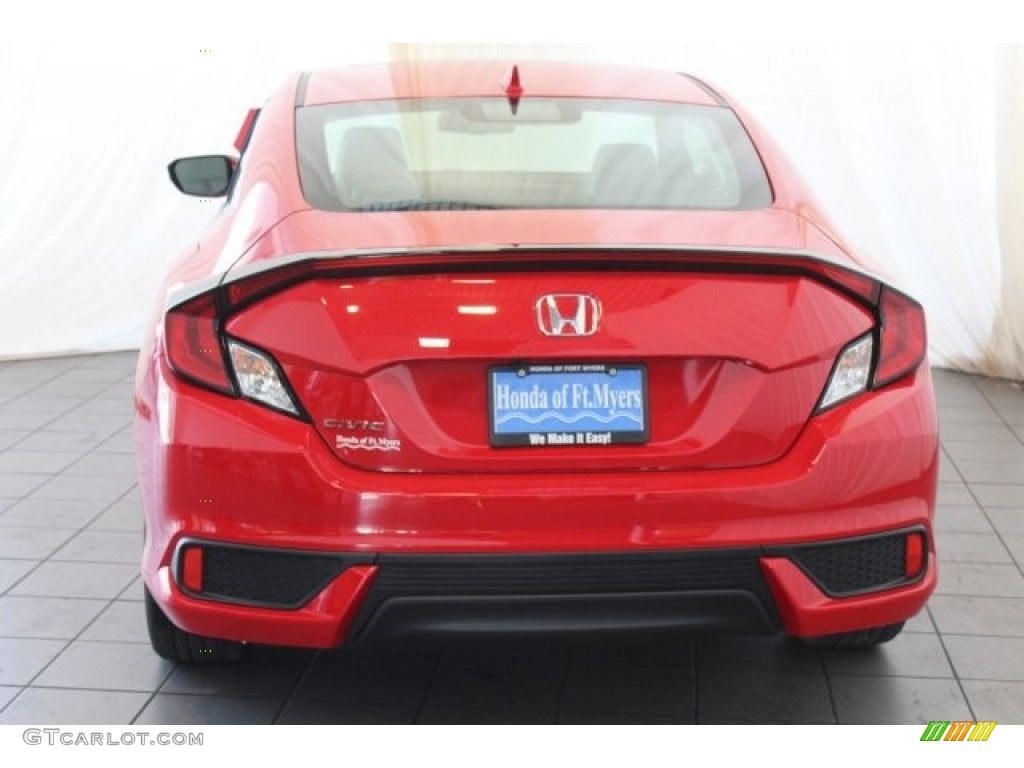 2018 Civic EX-L Coupe - San Marino Red / Black/Ivory photo #7