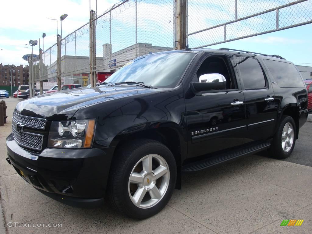 2007 Suburban 1500 LTZ 4x4 - Black / Ebony photo #1