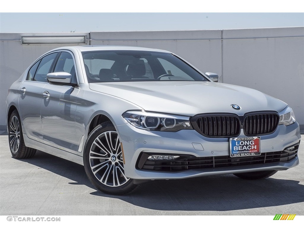 2018 5 Series 530i Sedan - Glacier Silver Metallic / Black photo #11