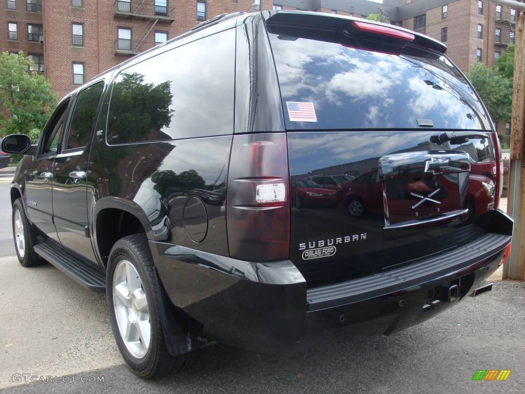 2007 Suburban 1500 LTZ 4x4 - Black / Ebony photo #8