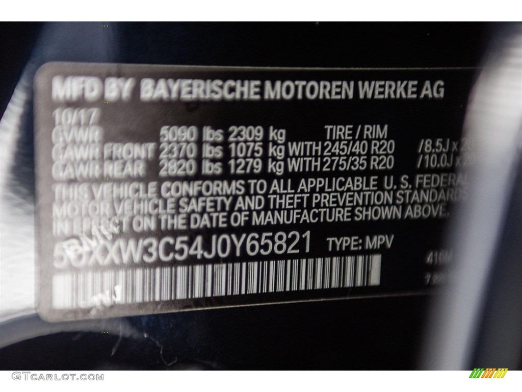 2018 X4 xDrive28i - Carbon Black Metallic / Black photo #12