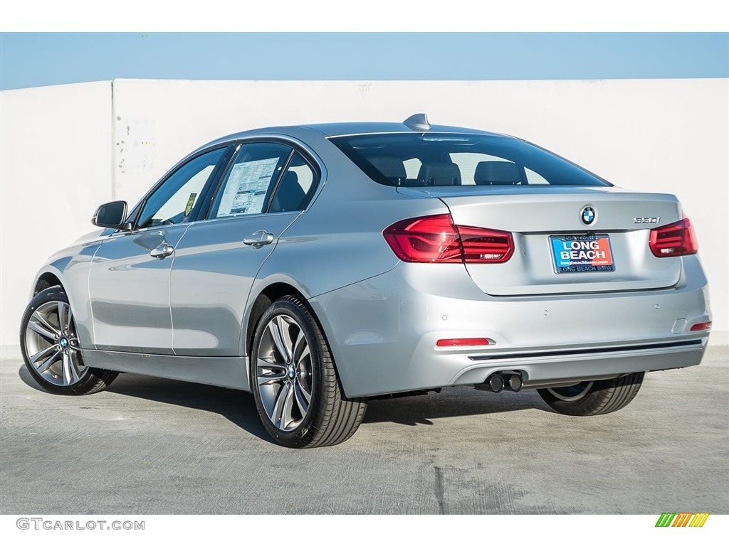 2017 3 Series 330i Sedan - Glacier Silver Metallic / Black photo #3
