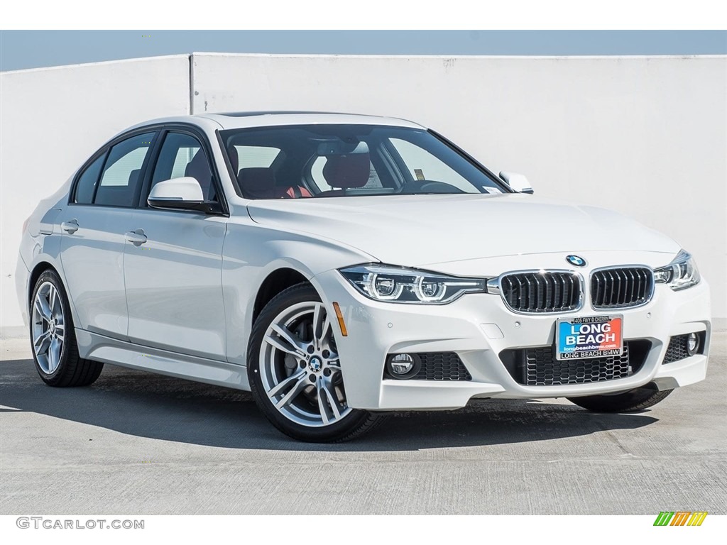 2017 3 Series 330i Sedan - Alpine White / Coral Red photo #12