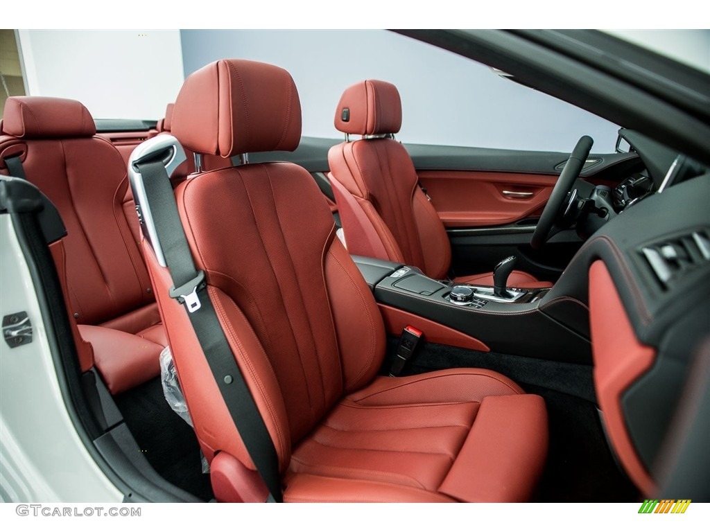 Vermilion Red Interior 2018 BMW 6 Series 640i Convertible Photo #123711674