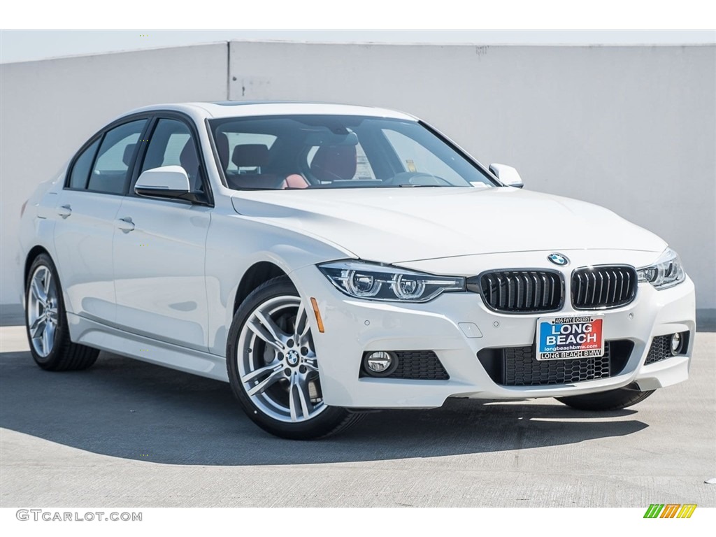 2017 3 Series 330i Sedan - Alpine White / Coral Red photo #12