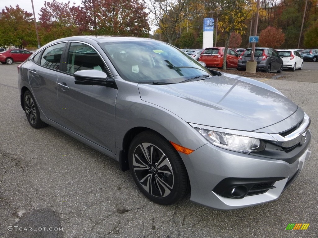 2017 Civic EX-T Sedan - Lunar Silver Metallic / Black photo #5
