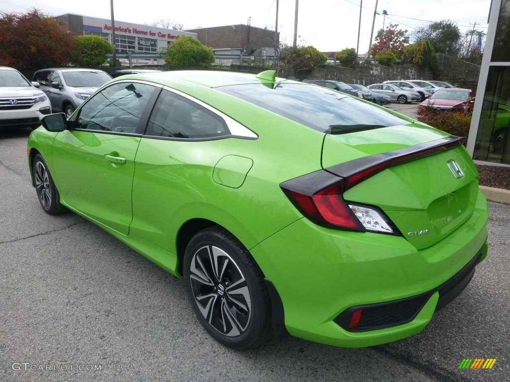 2018 Civic EX-T Coupe - Energy Green Pearl / Black/Ivory photo #2