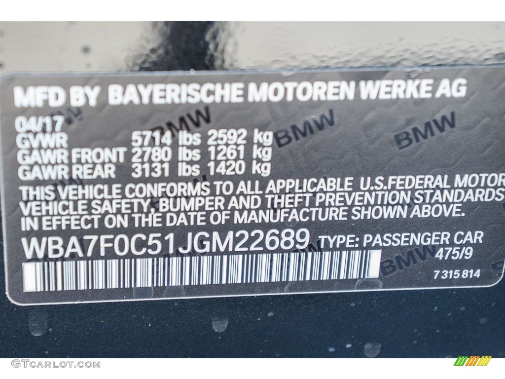 2018 7 Series 750i Sedan - Black Sapphire Metallic / Black photo #11