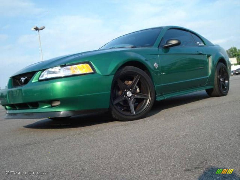 1999 Mustang GT Coupe - Electric Green Metallic / Dark Charcoal photo #2