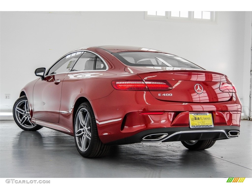 2018 E 400 Coupe - designo Cardinal Red Metallic / Macchiato Beige/Espresso Brown photo #3