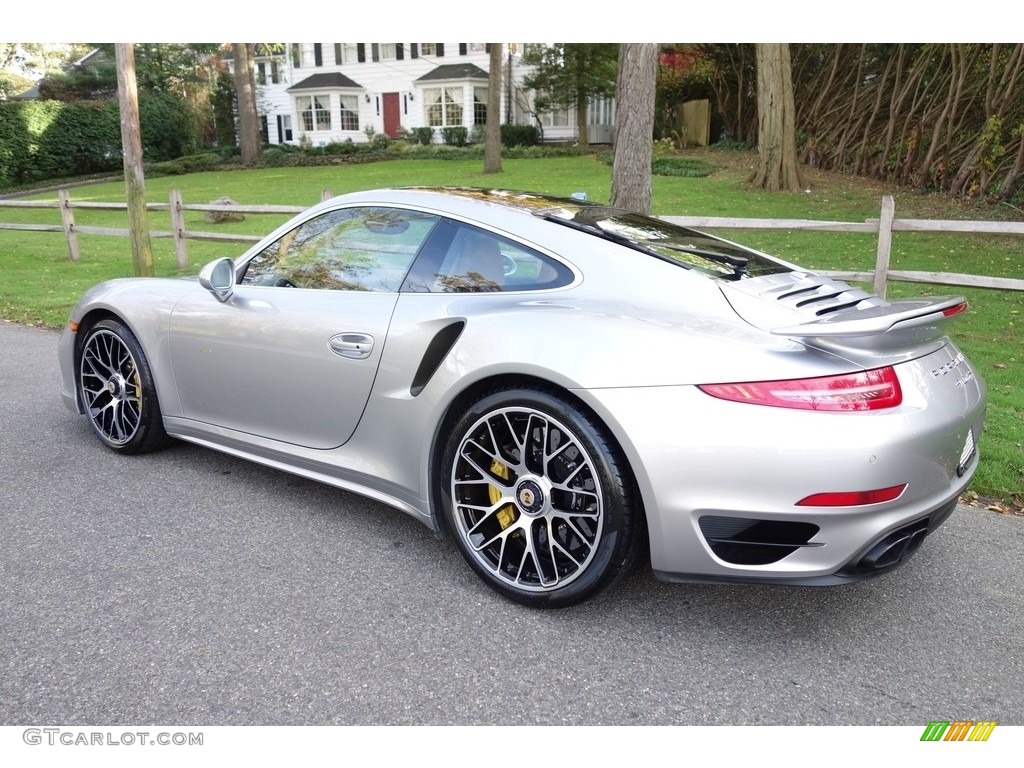 2015 911 Turbo S Coupe - GT Silver Metallic / Espresso/Cognac Natural Leather photo #4