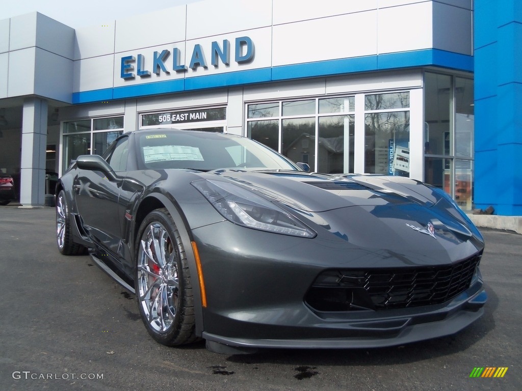 2017 Corvette Grand Sport Coupe - Watkins Glen Gray Metallic / Jet Black photo #4