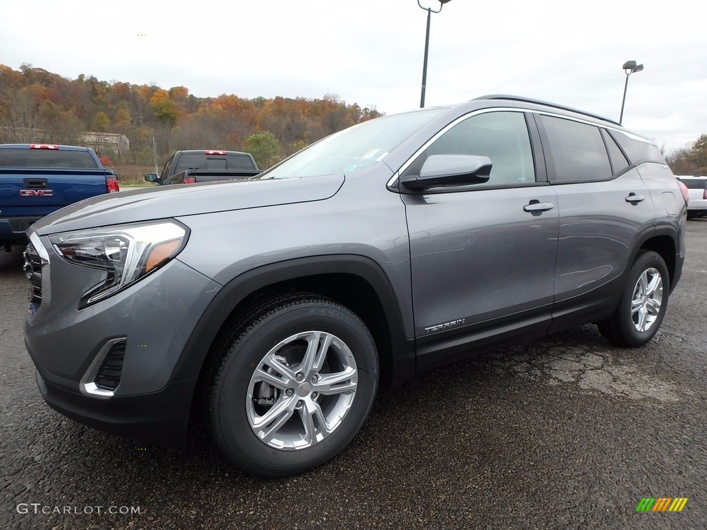 Satin Steel Metallic 2018 GMC Terrain SLE AWD Exterior Photo #123716595