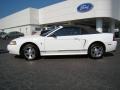 2000 Crystal White Ford Mustang V6 Convertible  photo #5